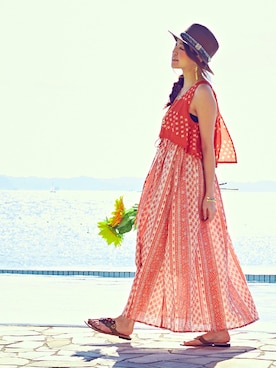 「アイテム（帽子）」を使った、チャイハネSTAFF  amiさん（レディース・164cm）の春コーディネート