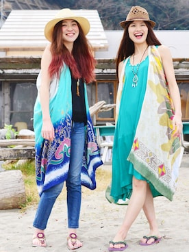 「アイテム（アクセサリー）」を使った、チャイハネSTAFF  amiさん（レディース・164cm）の夏コーディネート