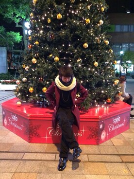 「NET（ネット）のアイテム（チェスターコート）」を使った、Yu-Hiさん（メンズ・178cm）の秋コーディネート