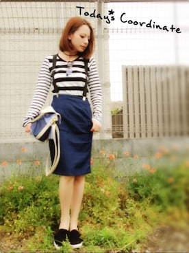 「Honey Salon（ハニーサロン）のアイテム」を使った、YUUKIさん（レディース・152cm）の春コーディネート