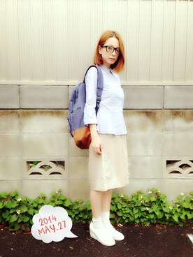 「Herschel Supply（ハーシェルサプライ）のアイテム」を使った、YUUKIさん（レディース・152cm）の春コーディネート