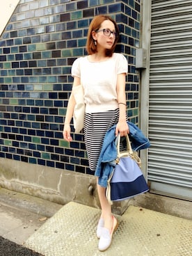 「Honey Salon（ハニーサロン）のアイテム」を使った、YUUKIさん（レディース・152cm）の夏コーディネート