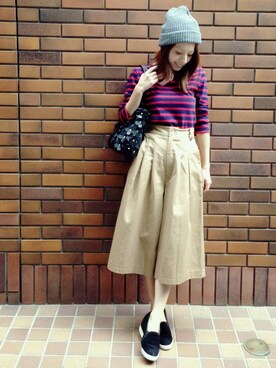 「Honey Salon（ハニーサロン）のアイテム」を使った、YUUKIさん（レディース・152cm）の秋コーディネート