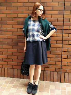 「Honey Salon（ハニーサロン）のアイテム」を使った、YUUKIさん（レディース・152cm）の秋コーディネート