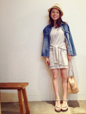 「厚底」｜YUUKIさん（レディース・152cm）の夏コーディネート