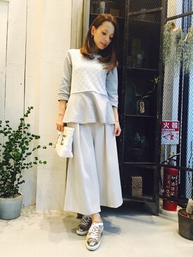 「miu miu（ミュウミュウ）のアイテム（スニーカー）」を使った、YUUKIさん（レディース・152cm）の秋コーディネート