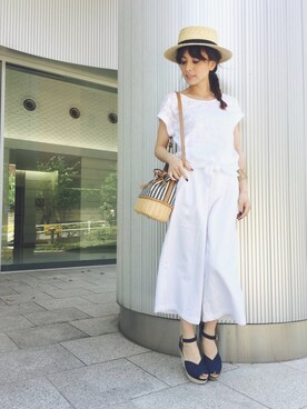 「31 Sons de mode（トランテアン　ソン　ドゥ　モード）のアイテム」を使った、YUUKIさん（レディース・152cm）の夏コーディネート