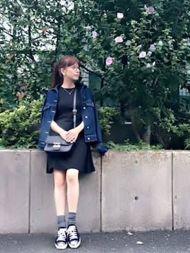 「miu miu（ミュウミュウ）のアイテム（スニーカー）」を使った、YUUKIさん（レディース・152cm）の秋コーディネート