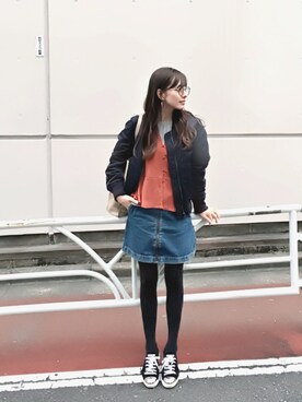 「miu miu（ミュウミュウ）のアイテム（スニーカー）」を使った、YUUKIさん（レディース・152cm）の秋コーディネート