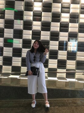 「NET（ネット）のアイテム（スラックス）」を使った、jingjia96さん（レディース・170cm）の春コーディネート