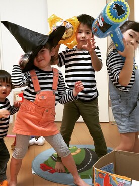 「ボーダーTシャツ」｜ananさん（キッズ・100cm）の春コーディネート