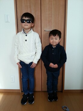 「GAP（ギャップ）のアイテム（ニット/セーター、ホワイト系）」を使った、MISAさん（レディース・163cm）の冬コーディネート