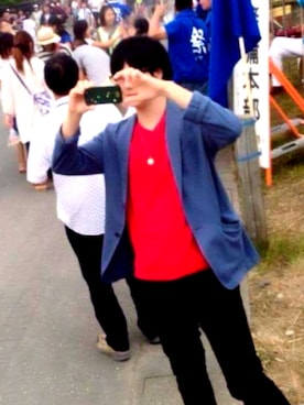 「TAKEO KIKUCHI（タケオキクチ）のアイテム（アクセサリー）」を使った、Haruさん（メンズ・172cm）の夏コーディネート