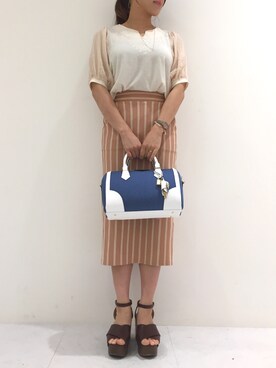 「Avail（アベイル）のアイテム（ピアス（両耳用））」を使った、sayakaさん（レディース・156cm）の夏コーディネート