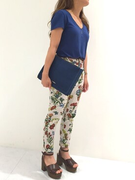 「Samantha Tiara（サマンサティアラ）のアイテム（ネックレス）」を使った、sayakaさん（レディース・156cm）の夏コーディネート