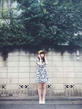「SNIDEL（スナイデル）のアイテム（チュニック）」を使った、xixiさん（レディース・162cm）の夏コーディネート