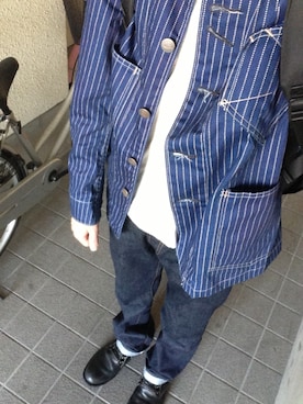 「RRL（ダブル アール エル）のアイテム（カバーオール）」を使った、yuu1さん（メンズ・174cm）の秋コーディネート