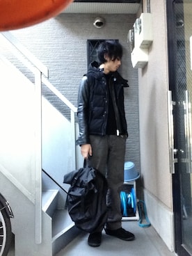 「RRL（ダブル アール エル）のアイテム（スラックス）」を使った、yuu1さん（メンズ・174cm）の秋コーディネート