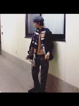 「RRL（ダブル アール エル）のアイテム（スラックス）」を使った、yuu1さん（メンズ・174cm）の秋コーディネート