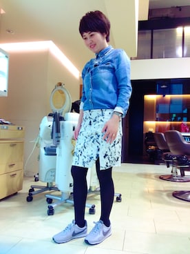 「アイテム（タイツ/ストッキング）」を使った、ZEST  Hirokawaさん（レディース・157cm）の春コーディネート