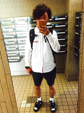 「PUSH CONNECTION（プッシュコネクション）のアイテム」を使った、もじゃマコさん（メンズ・165cm）の春コーディネート