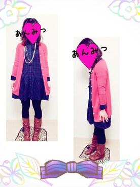 「COMME CA DU MODE（コムサデモード）のアイテム（ワンピース/ドレス）」を使った、あんみつさん（レディース・154cm）の冬コーディネート