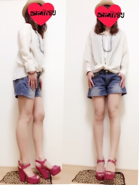 「GRL（グレイル）のアイテム（シューズ）」を使った、あんみつさん（レディース・154cm）の春コーディネート