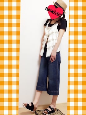 「one after another NICE CLAUP（ワンアフターアナザーナイスクラップ）のアイテム」を使った、あんみつさん（レディース・154cm）の春コーディネート