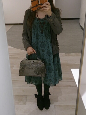 「axes femme（アクシーズファム）のアイテム（ブルゾン）」を使った、Rieさん（レディース・148cm）の秋コーディネート