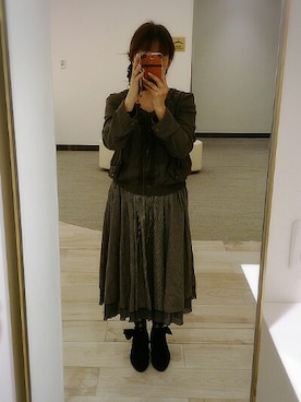 「axes femme（アクシーズファム）のアイテム（ブルゾン）」を使った、Rieさん（レディース・148cm）の冬コーディネート