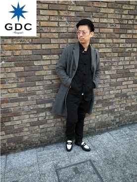 「GDC（ジーディーシー）のアイテム（ジャケット/アウター）」を使った、GDCTOKYO -iwamaru-さん（メンズ・170cm）の冬コーディネート