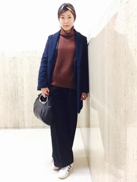 「SEVENDAYS=SUNDAY（セブンデイズサンデイ）のアイテム（チェスターコート）」を使った、SaKiY☺︎さん（レディース・160cm）の冬コーディネート