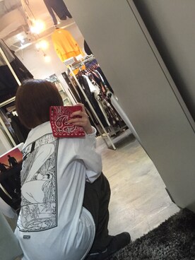 「SASQUATCHfabrix.（サスクワァッチファブリックス）のアイテム（その他トップス）」を使った、nさん（レディース・157cm）の春コーディネート