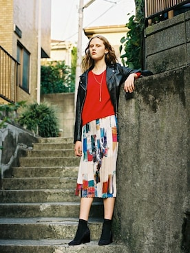 「アイテム（ジャケット/アウター）」を使った、yuki hamanoさん（レディース・175cm）の秋コーディネート