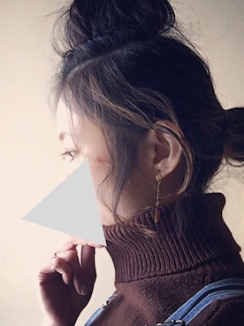 「BLUE BLUE（ブルーブルー）のアイテム（オールインワン・サロペット）」を使った、mie03さん（レディース・156cm）の秋コーディネート