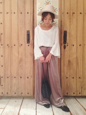 「フレアスリーブ」｜flowerさん（レディース・150cm）の秋コーディネート