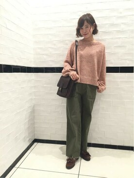 「バルーンスリーブ」｜flowerさん（レディース・158cm）の秋コーディネート