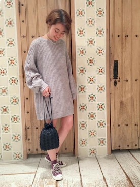 「バルーンスリーブ」｜flowerさん（レディース・162cm）の秋コーディネート