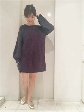 「バルーンスリーブ」｜flowerさん（レディース・162cm）の秋コーディネート