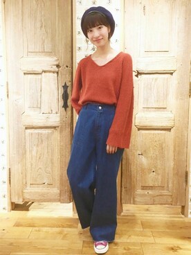 「フレアスリーブ」｜flowerさん（レディース・159cm）の秋コーディネート