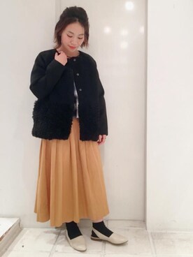 「flower（フラワー）のアイテム（ブルゾン）」を使った、flowerさん（レディース・150cm）の秋コーディネート