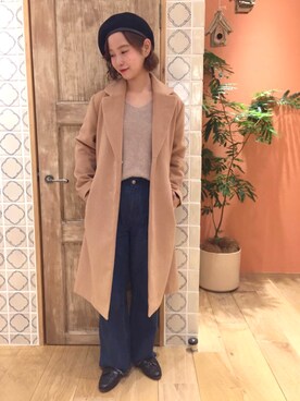 「flower（フラワー）のアイテム（その他アウター）」を使った、flowerさん（レディース・159cm）の秋コーディネート