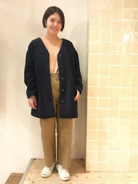「flower（フラワー）のアイテム（その他アウター）」を使った、flowerさん（レディース・165cm）の秋コーディネート