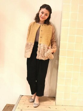 「flower（フラワー）のアイテム（ブルゾン）」を使った、flowerさん（レディース・155cm）の秋コーディネート