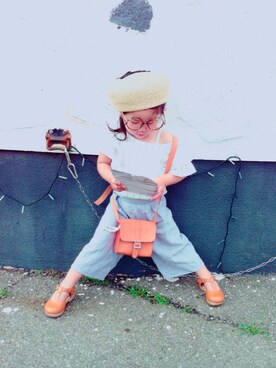 「OLD NAVY（オールドネイビー）のアイテム（パンツ）」を使った、* 𝚝𝚘𝚛𝚒𝚌𝚘𝚝*さん（キッズ・90cm）の春コーディネート