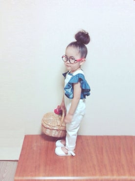 「西松屋（ニシマツヤ）のアイテム」を使った、* 𝚝𝚘𝚛𝚒𝚌𝚘𝚝*さん（キッズ・90cm）の春コーディネート