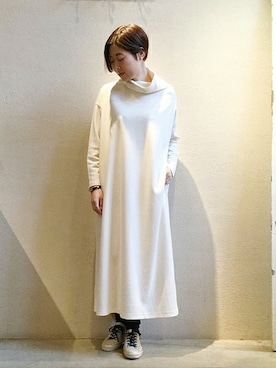 「JOURNAL STANDARD LUXE（ジャーナルスタンダード　ラックス）のアイテム（ワンピース/ドレス）」を使った、Y.Sさん（レディース・165cm）の冬コーディネート
