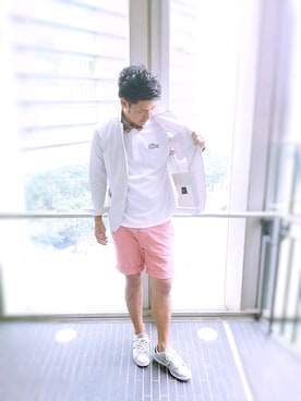 「アイテム（テーラードジャケット）」を使った、kenichiさん（メンズ・180cm）の夏コーディネート