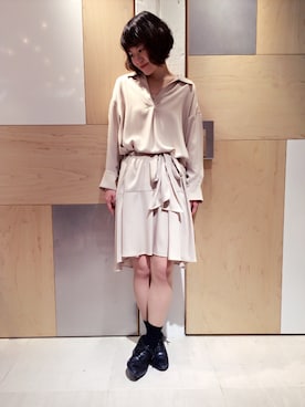 「お食事会」｜USHIODAさん（レディース・153cm）の春コーディネート