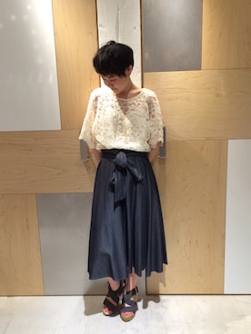 「Balcony and Bed（バルコニーアンドベッド）のアイテム」を使った、USHIODAさん（レディース・153cm）の夏コーディネート